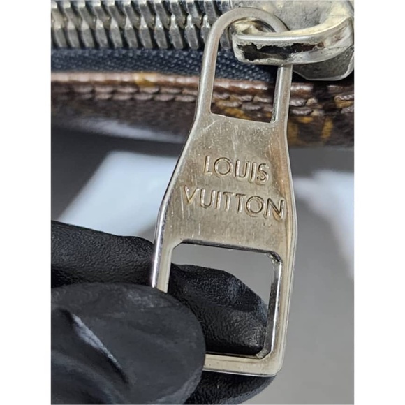 Authentic Louis Vuitton Monogram Macassar Canvas Kitan Bag Black/Brown - Picture 6 of 13